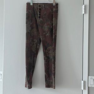 Anthropologie Pilcro floral skinny jean